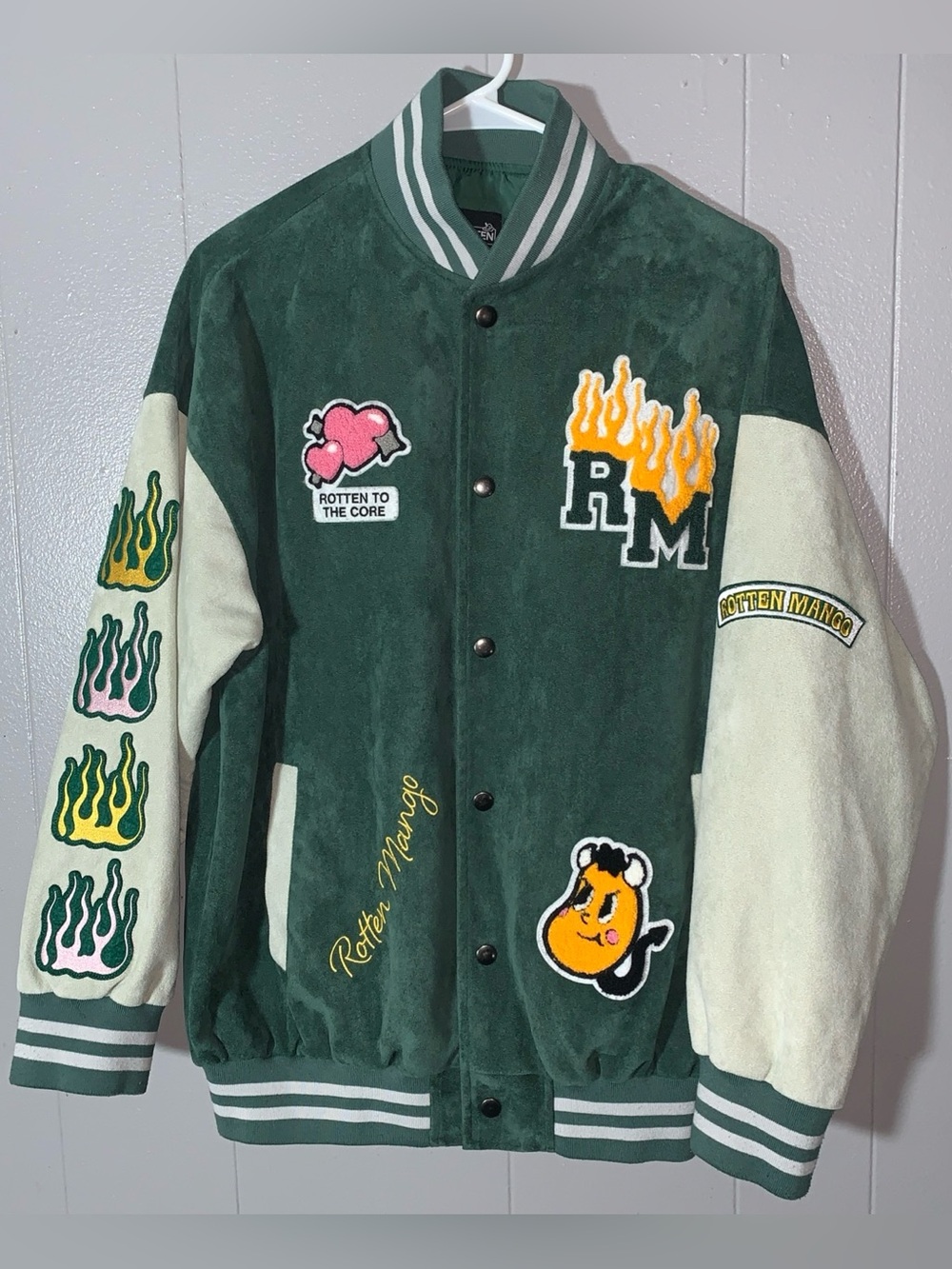Rare Official Rotten Mango Stephanie Soo Suede Varsity Jacket (Size S/M)